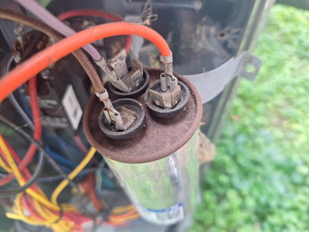 Top of old capacitor
