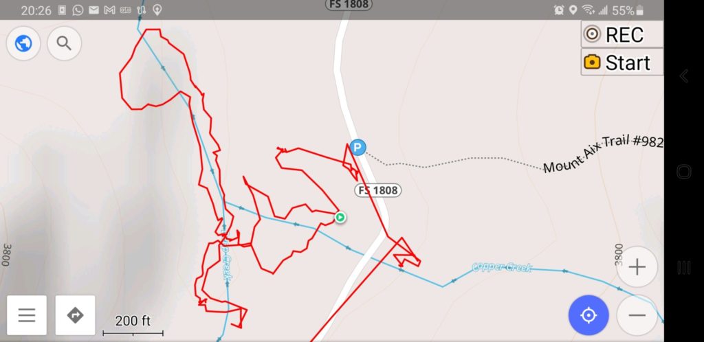 GPS track of where I walked